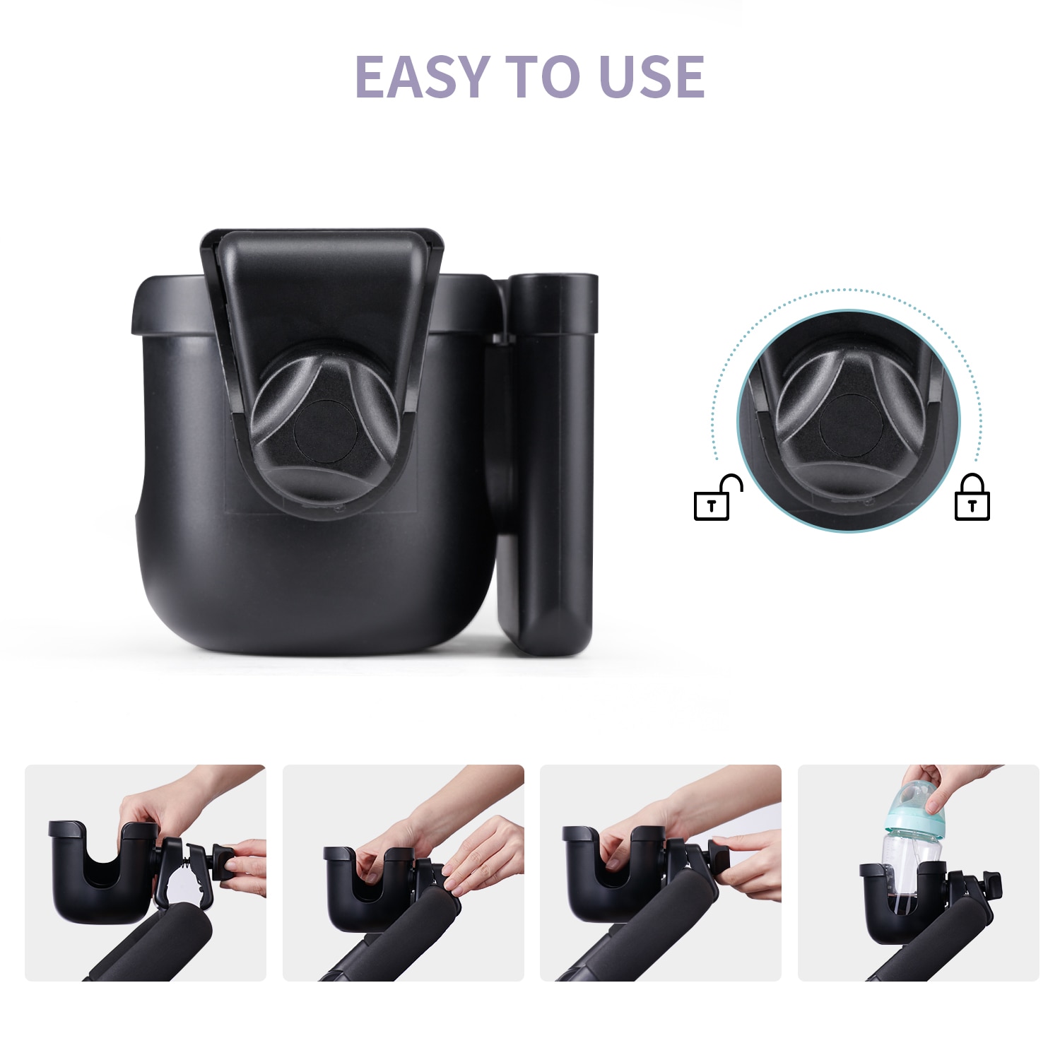 Sunveno Baby Stroller Cup Holder Stroller for Milk Bottles Bicycle Bike Bottle Holder Stroller Accessories Baby Accessories